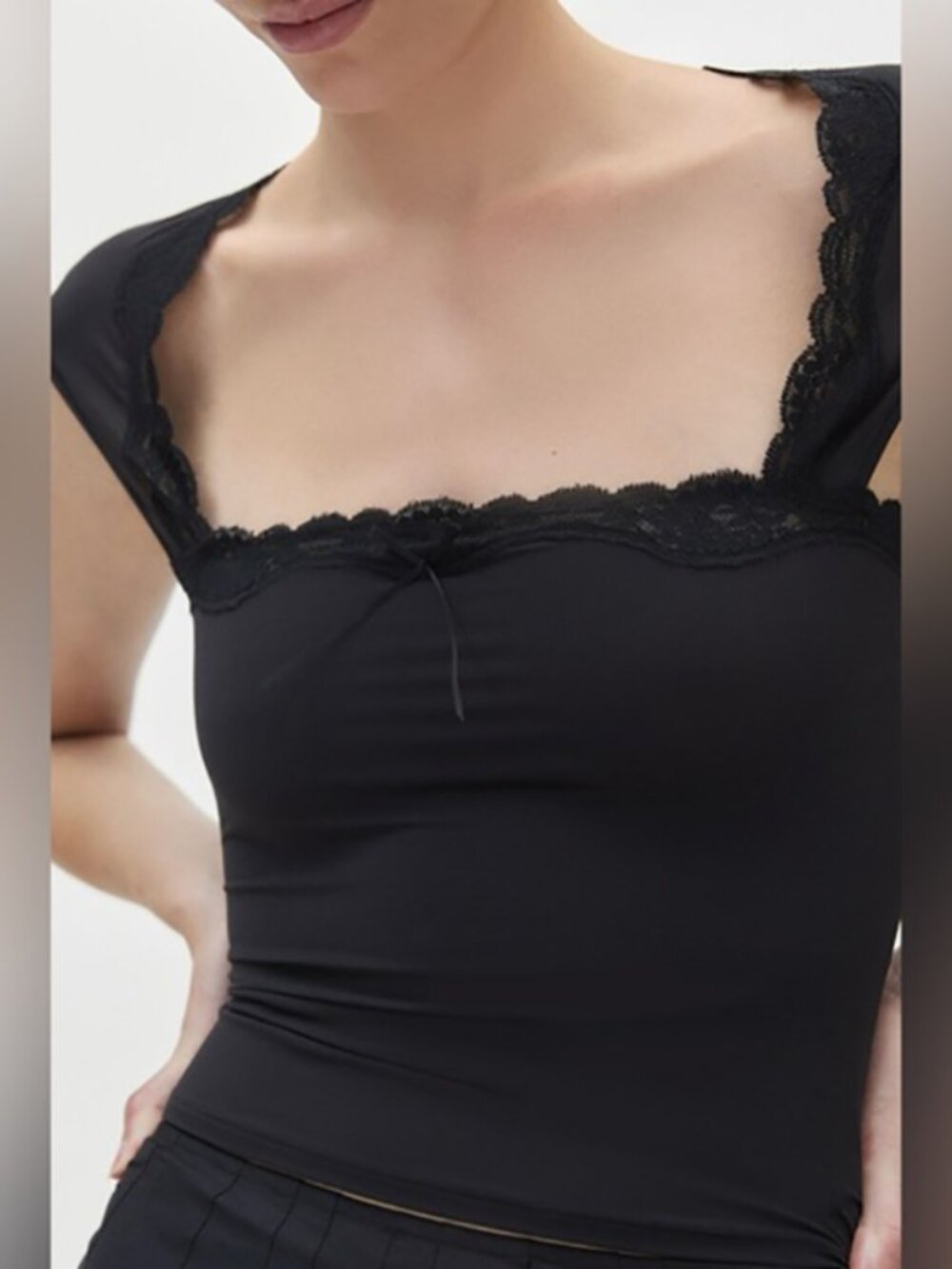UO Out From Under Vivian Square Neck Top - Picture 3 of 4